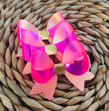 Load image into Gallery viewer, Pink Iridescent Lily bow