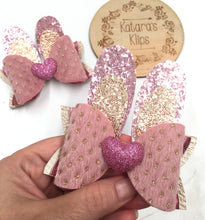 Load image into Gallery viewer, Easter Bunny Pink Glitter Bow Ears