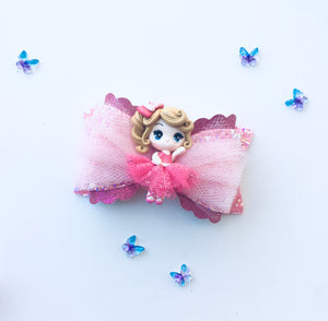Pink tulle Ballet Bow