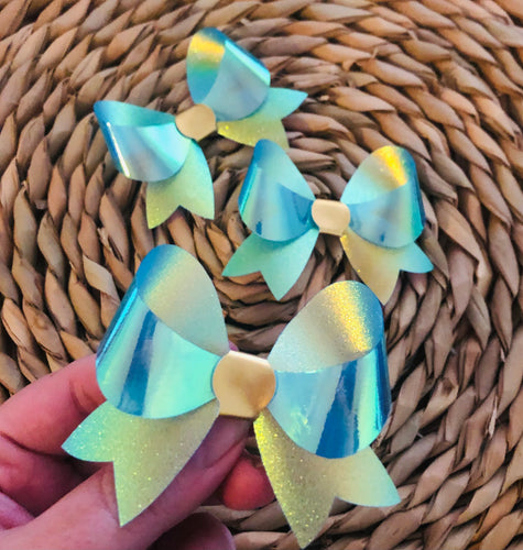 Blue Iridescent Lily bow