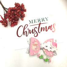 Load image into Gallery viewer, Christmas Pink Cloud Medium Bow